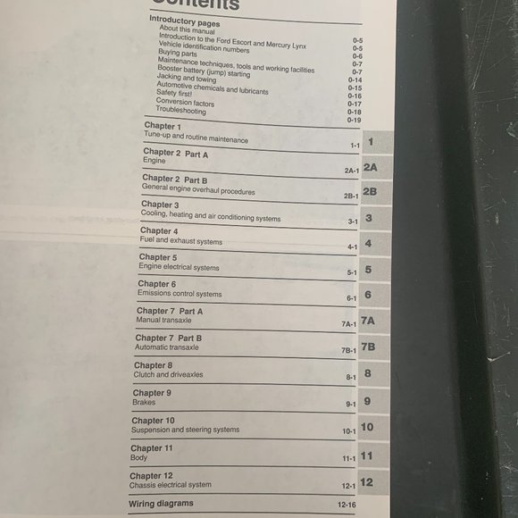 Haynes Ford Escort & Mercury Lynx 1981-1990 Repair Service Manual 789 1563920042 - Picture 10 of 10